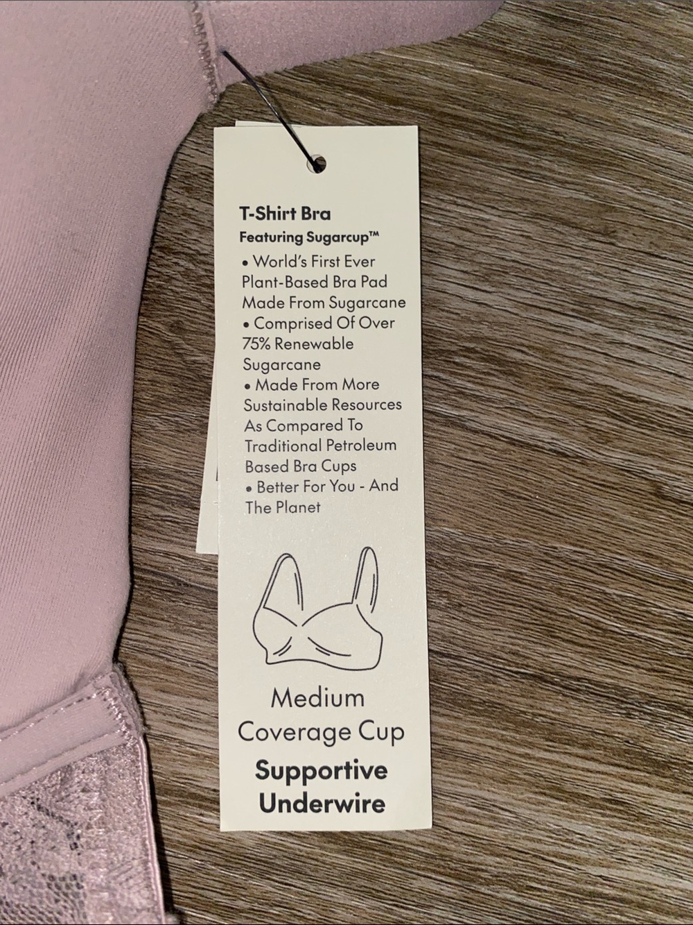 No Boundaries Light Blush Lace T-Shirt Bra - Picture 3 of 4